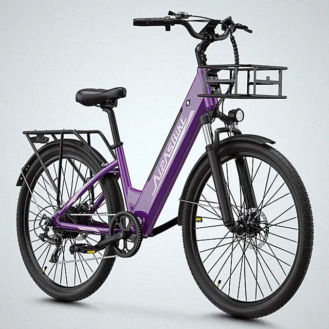 1100W Peak Electric Bike 26" City Commuter Ebike 48V Adult Bicycle