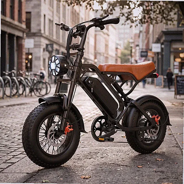 16" E-Mountain Bike Fat Tire 48V 20AH Electric Bike 1500W Peak For Adults 28MPH