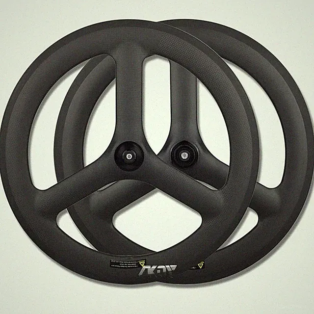 20/22 Inch 451 Road Bike Carbon 3 Spokes Wheelset Tubeless Bicycle Wheel V Brake