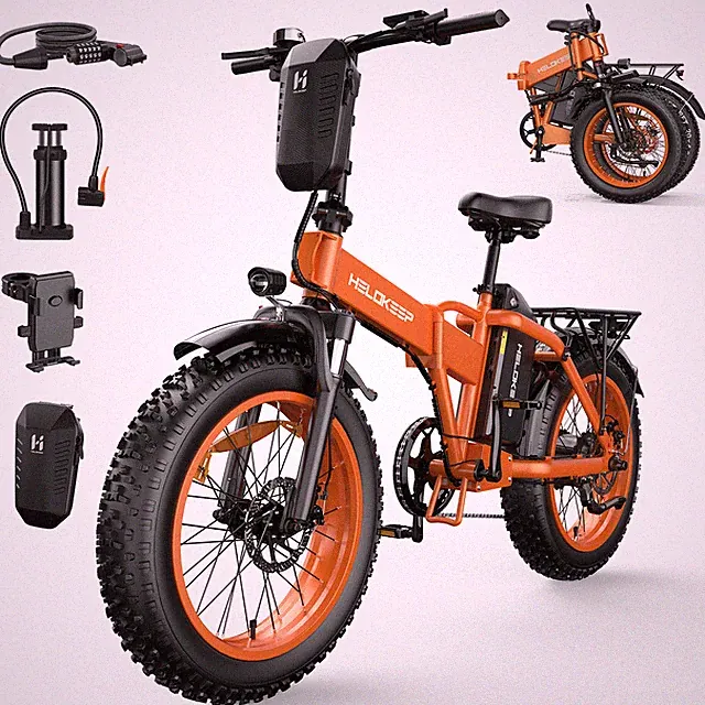 20" E-Folding bike 1500W Peak 48V 25Ah ebike Fat Tire for Adults Bicycle