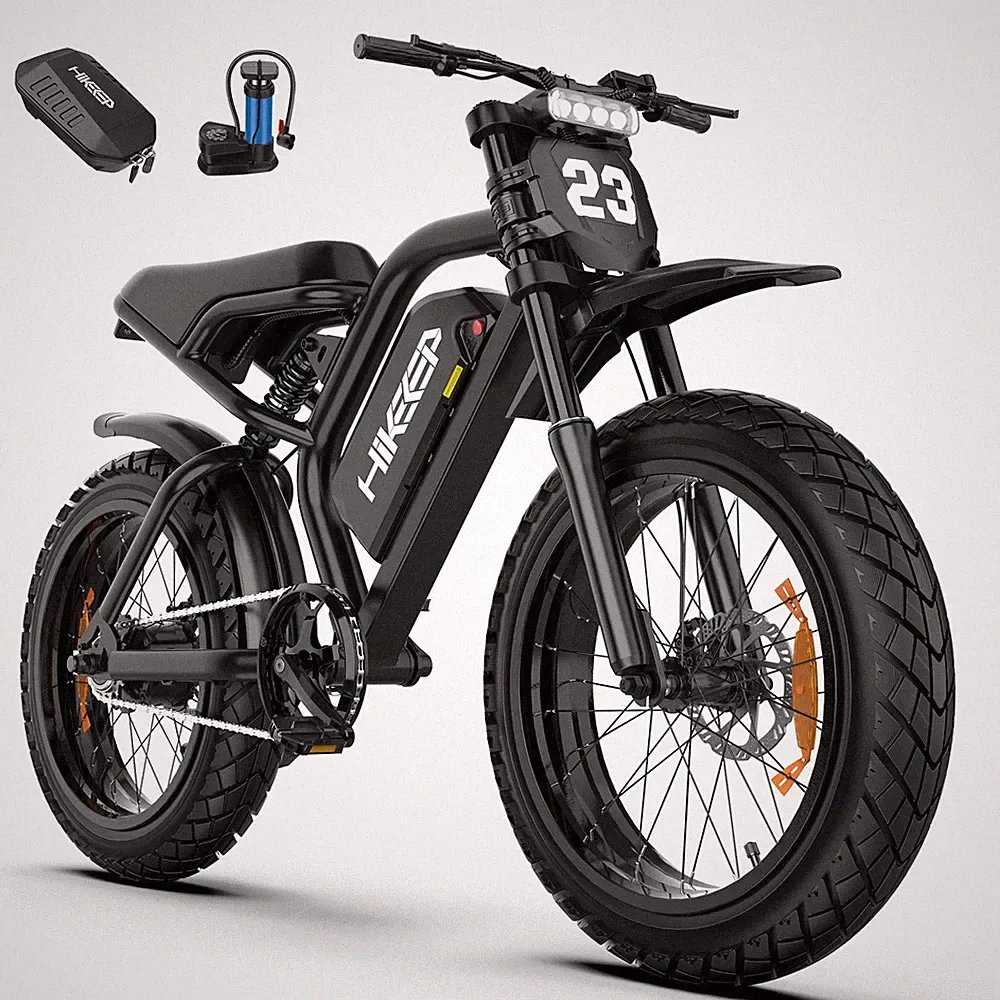 20'' ebike Fat Tire 750W Peak Electric Bike 48V 17.5Ah Adults Bicycle with Pump
