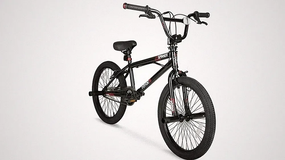 20" Spinner BMX Bike Sturdy Frame w/ Front and Rear Pegs, Ages 8-12, Gloss Black