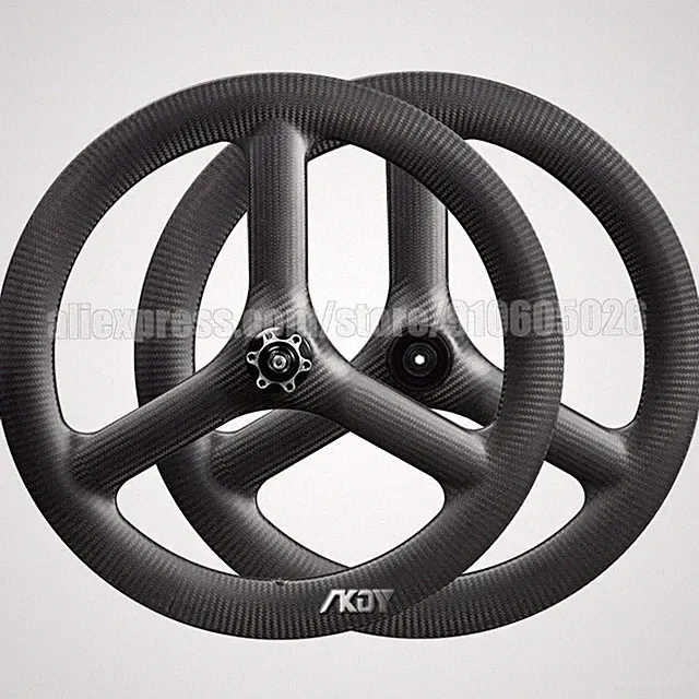 20inch 406 Folding Bicycle Carbon Wheels Disc Brake Wheelset Tubeless 6-Bolt Hub