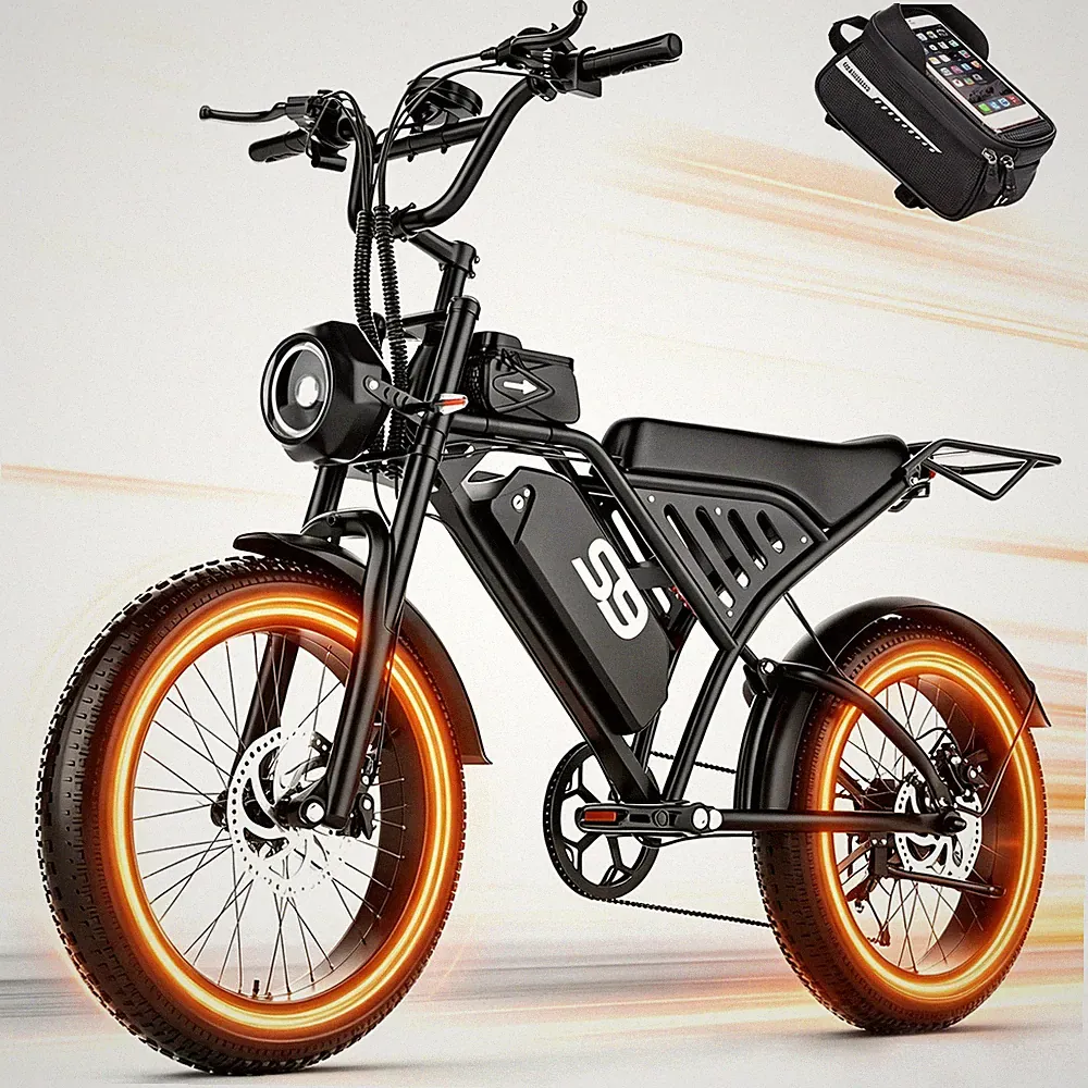 2500W 20" Fat Tire Electric Mountain Bike 48V Adult EBike 33MPH Off Road Bicycle