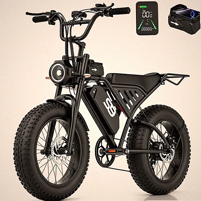 2500W e bike 20" Fat Tires Electric Mountain Bicycle for Adults 33MPH 48V 20A