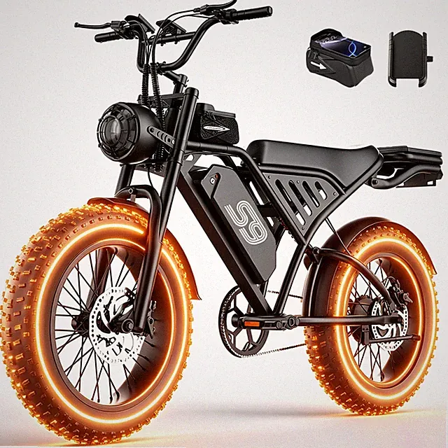 2500W Off-Road E-Dirt Bike 48V 20AH 33MPH 100Mile 20" Fat Tire NFC Password Lock