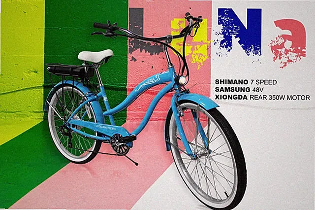 7 Speed Hybrid 26" Electric Bike Shimano Step-thru Pedal assistant 350V Bicycle