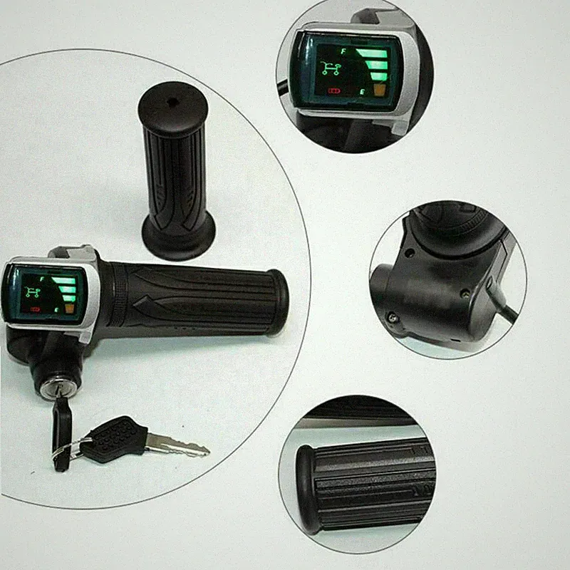 36V48V E-Bike Twist Throttle Electric Scooter Bicycle Grip Handlebar LED Display
