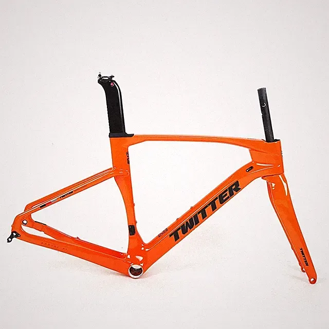 40C Tire Flat Mounted Disc Brake Straight Through Axle12*142mm Carbon Bike Frame