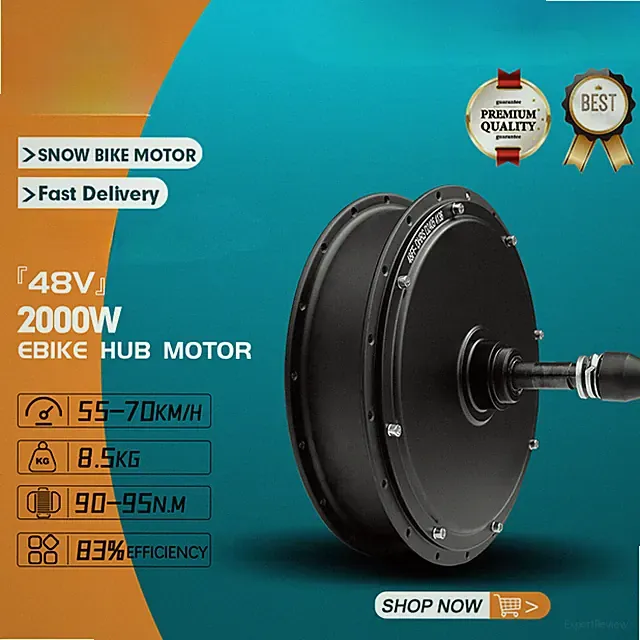 48V 2000W 4.0 Tyre Snow Electric Bicycle Brushless Rear Rotate Wheel Hub Motor