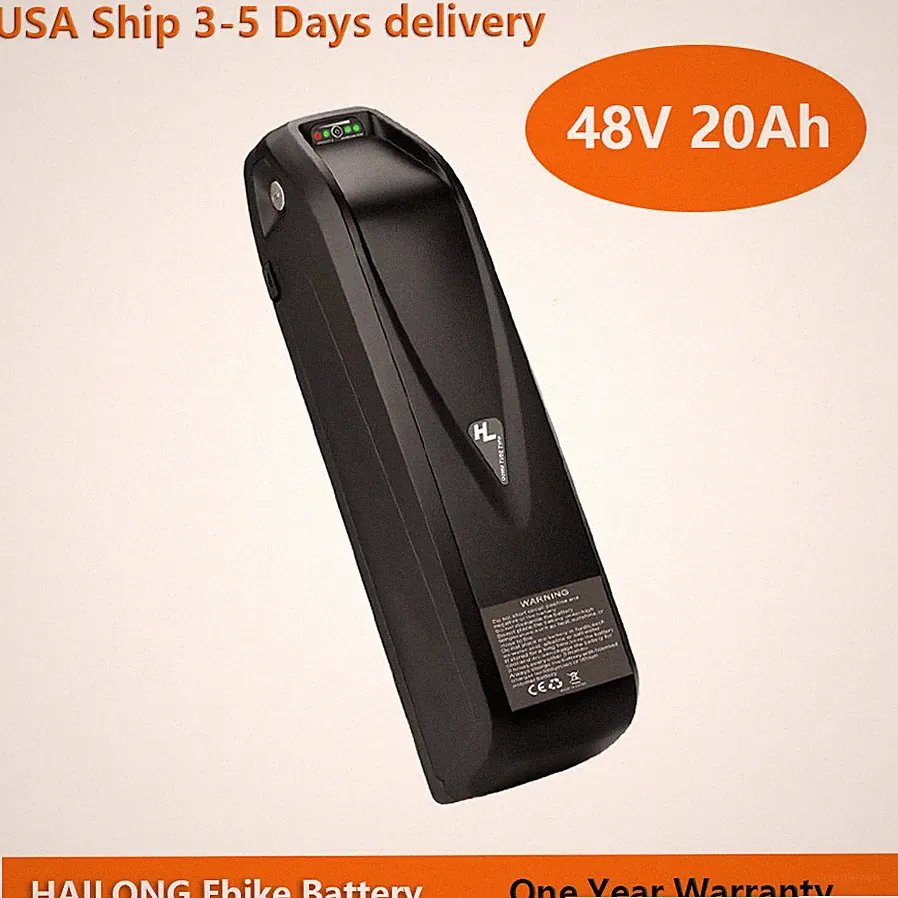 48V 20Ah Hailong Ebike Battery for 200W-1500W Electric Bike Lithium Battery 5PIN