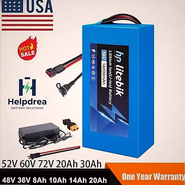 48V 36V 8Ah 10Ah 14Ah 20Ah Ebike Lithium Battery Pack for Electric Bike Scooter