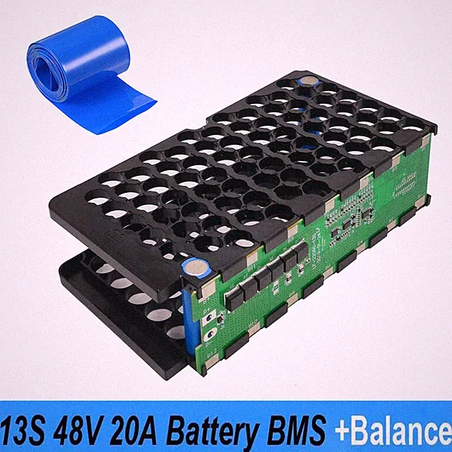 48V 52V 13S 20A BMS 18650 Lithium Battery Protected Board w/ Balance for E-Bike