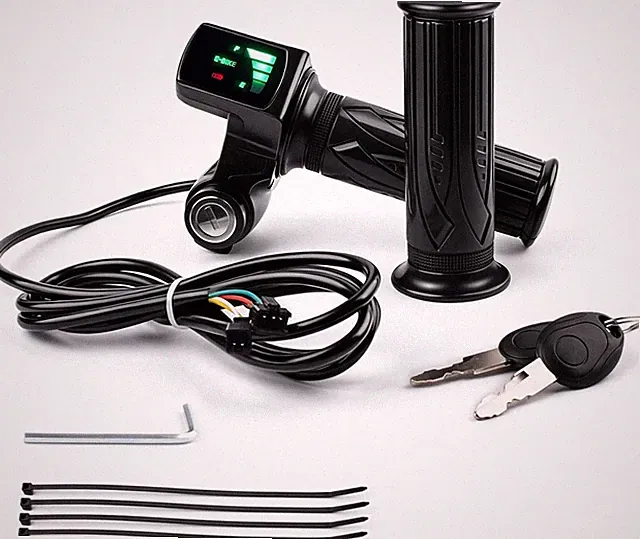 48V Ebike Full Twist Throttle,Lcd Display and Key Lock, Universal Electric Bike