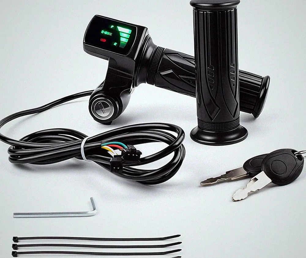48V Ebike Full Twist Throttle,Lcd Display and Key Lock, Universal Electric Bike