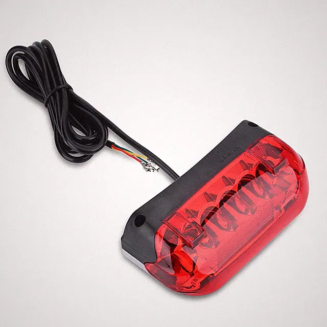 48V Electric Bike Brake LED Light Rear Tail Warning Lamp Cycling Accessories NEW