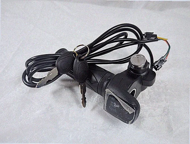 48V Electric Bike Half-Twist Throttle Grip Lock Key Set LED Display Parts