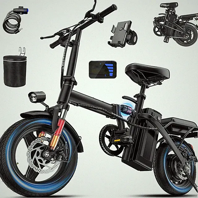 560W Folding Electric Bike for Adults And Teens,,20-24 MPH 48V 10AH Battery