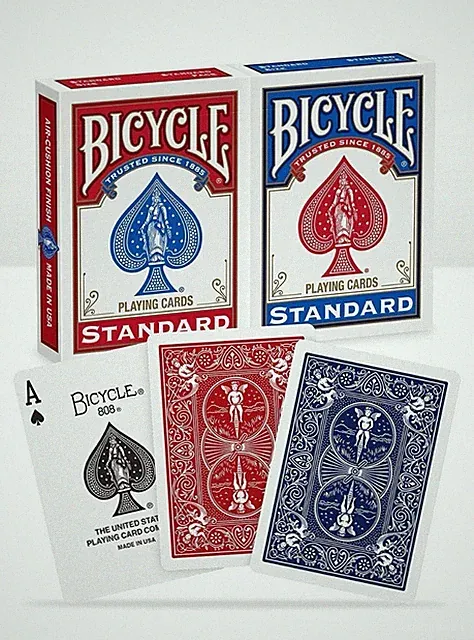 Bicycle Standard Playing Cards, 2 Count (DECKS-2), Poker, Red & Blue ~ TRUSTED