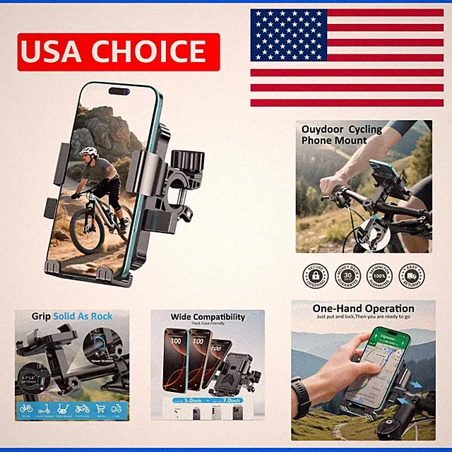Bike Phone Holder, Handlebar Phone Mount for Bike and Motorcycle, Electric Sc...