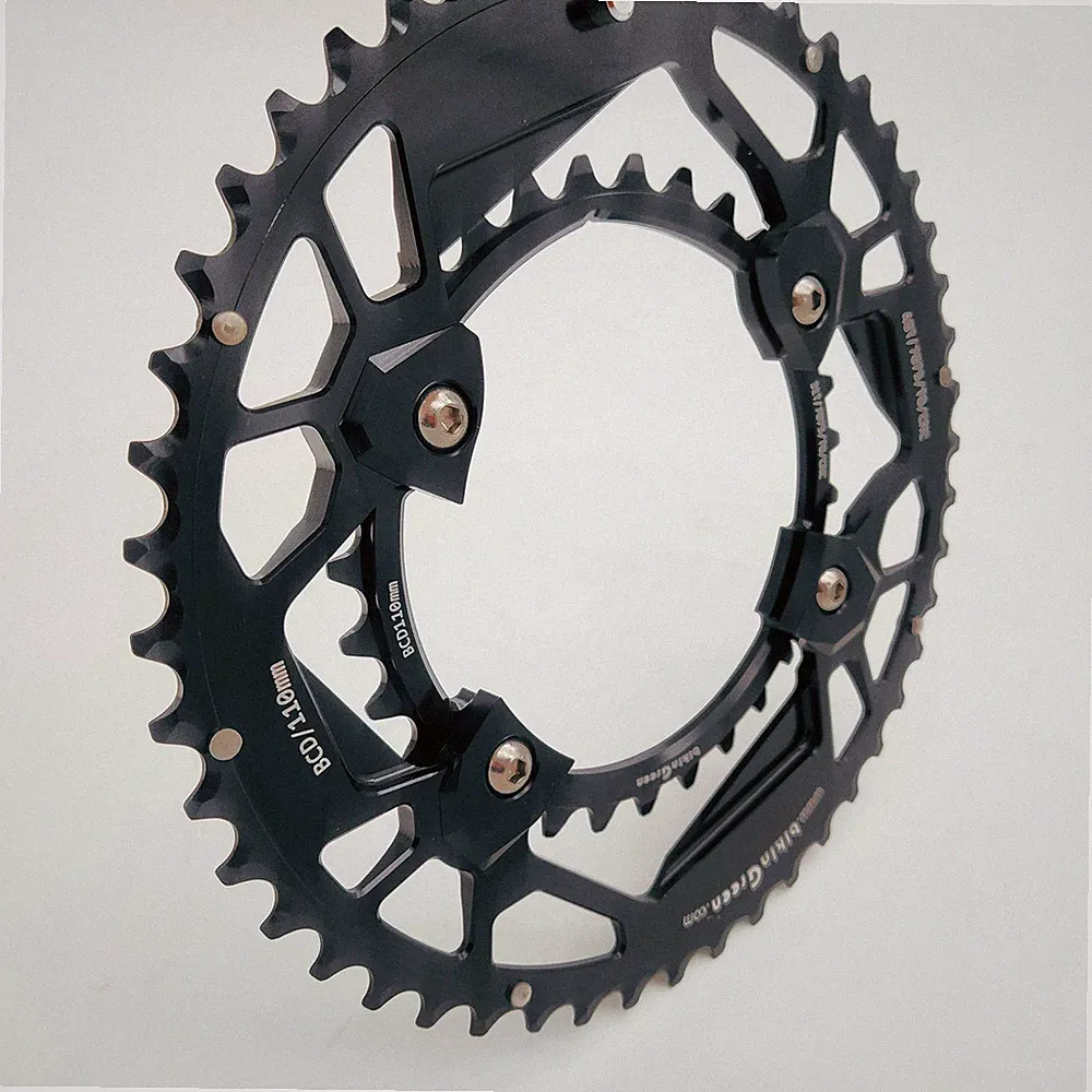 bikinGreen 48/31T V3 CNC Chainring For Shimano 4 Arm 9-12 Speed Road Gravel