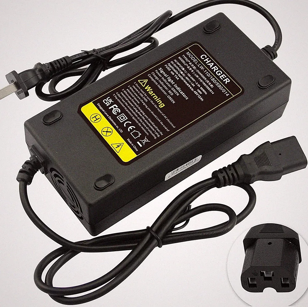 Cargador de batería de plomo ácido de 48 V 12 AH para bicicleta eléctrica, motor