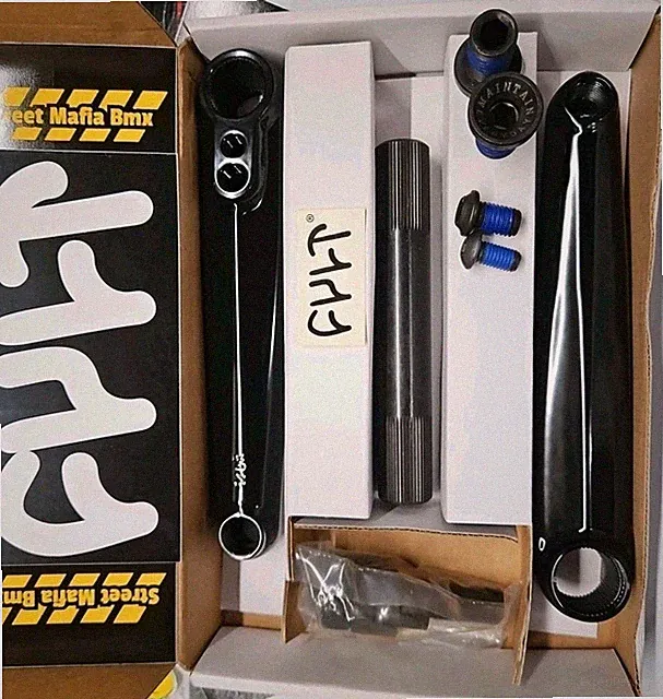 CULT 22MM HAWK V2 CRANKS 165MM Fit BMX BIKE 48 SPLINE 3 PIECE CRANK Black SE NEW
