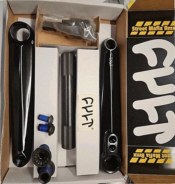 CULT 22MM HAWK V2 CRANKS 170MM Fit BMX BIKE 48 SPLINE 3 PIECE CRANK Black SE NEW