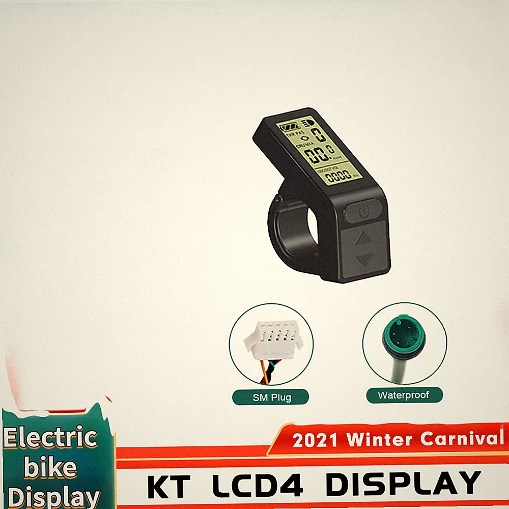 E-Bicycle 24V 36V 48V LCD4 MINI Display SM Waterproof for Controller Hub Motor