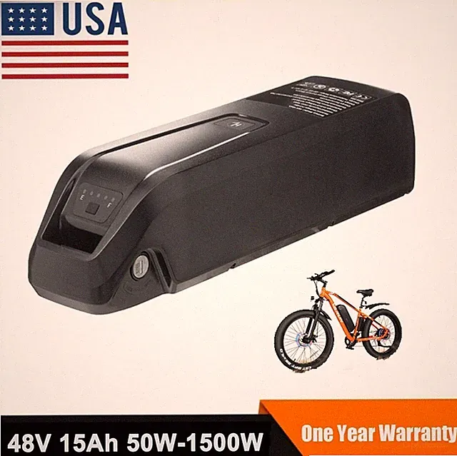 Ebike Battery 48V 15Ah Lithium Battery Pack for 250W-1500W Electric Bike Motor