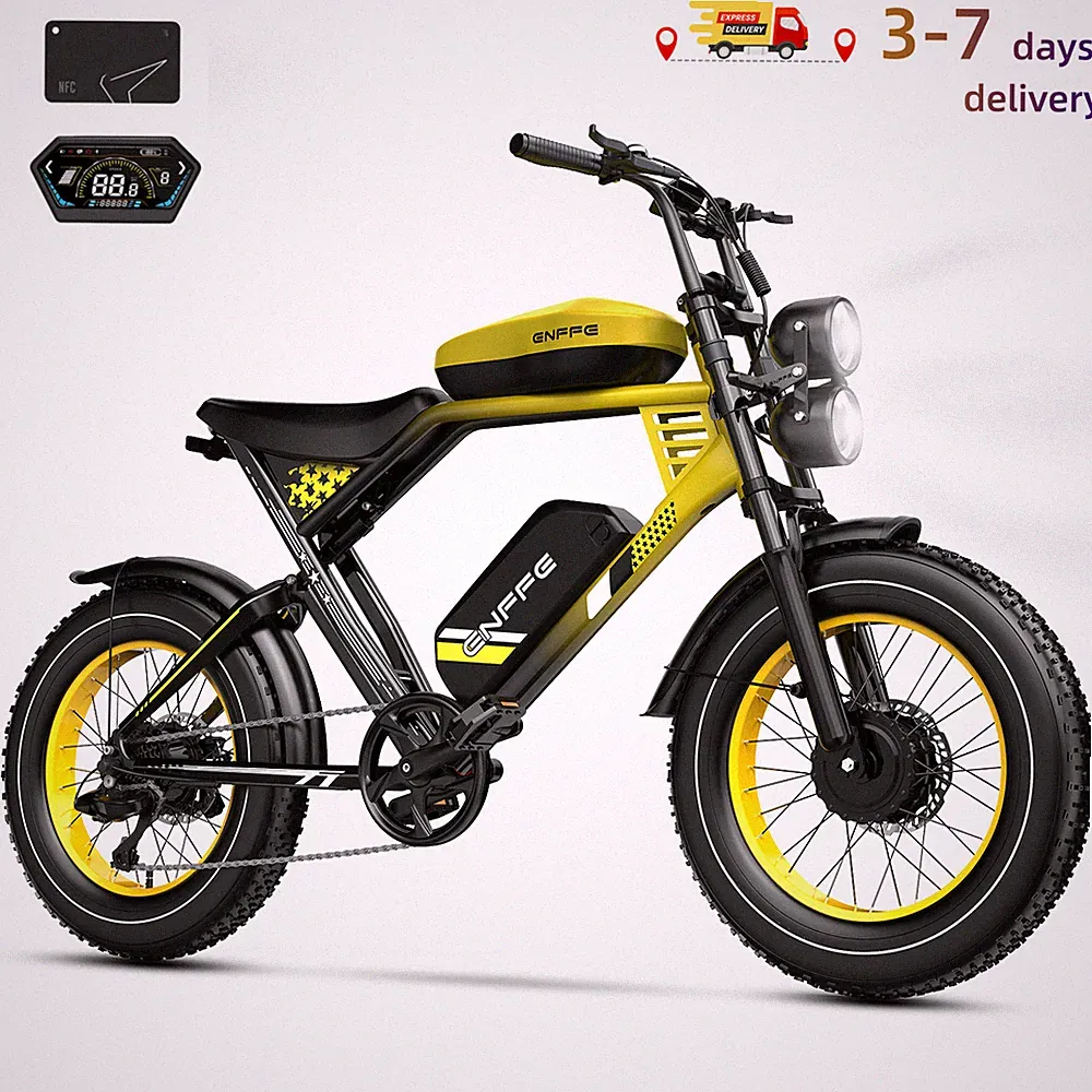 Electric Bicycle 3000W48V45AH Battery 7-speed 20 inch Fat Tire Off road