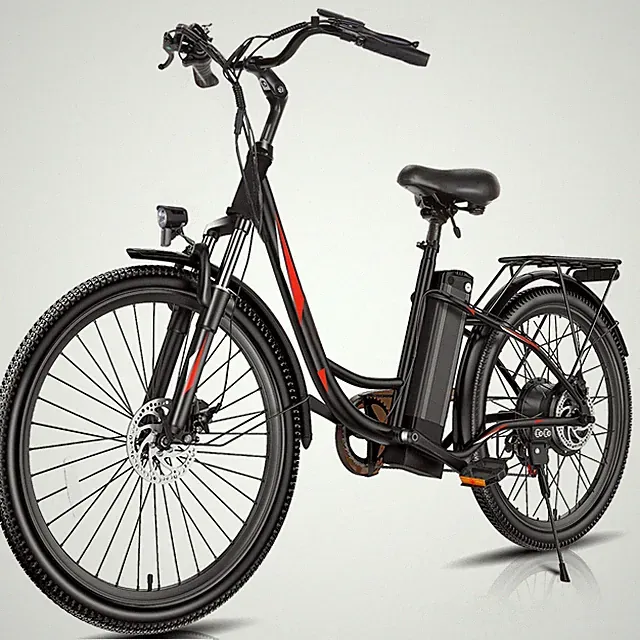Electric Bike 500W City Commuter E-bikes 26Inch Cruiser Bicycle with 48V Battery