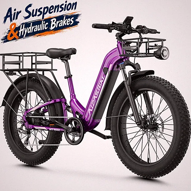 Electric Bike for Adults 1800W 48V Fat Tire Hydraulic Brakes Air Suspension