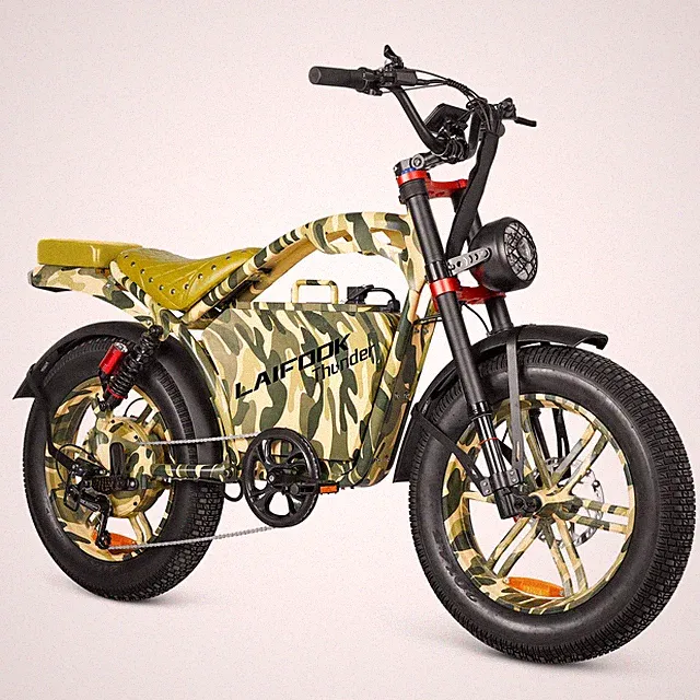 Electric Dirt Bike 3000W Peak Electric Motorcycle 48V 50AH E-MoutainBike 45MPH