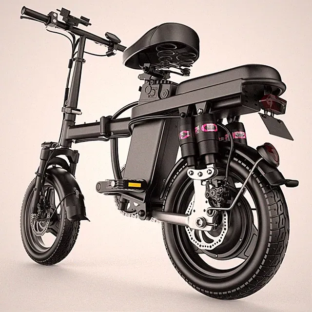 Folding Electric Bike for Adults, 14" Tire Ebike, 1500W Removable Battery 48V