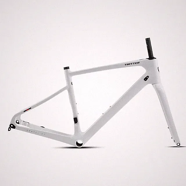 Gravel Carbon Frame 700C Road Wide Tire Barrel Axle Disc Brake Bike Frameset