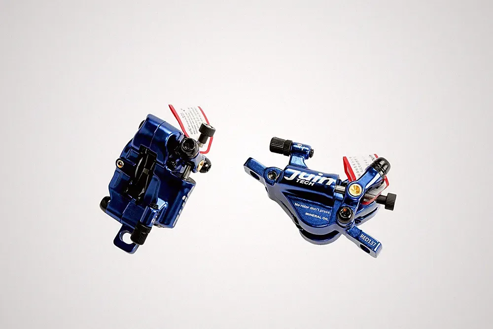 Juin Tech R1 Road Cyclocross Gravel Cycling Bike Hydraulic Disc Brake Set Blue