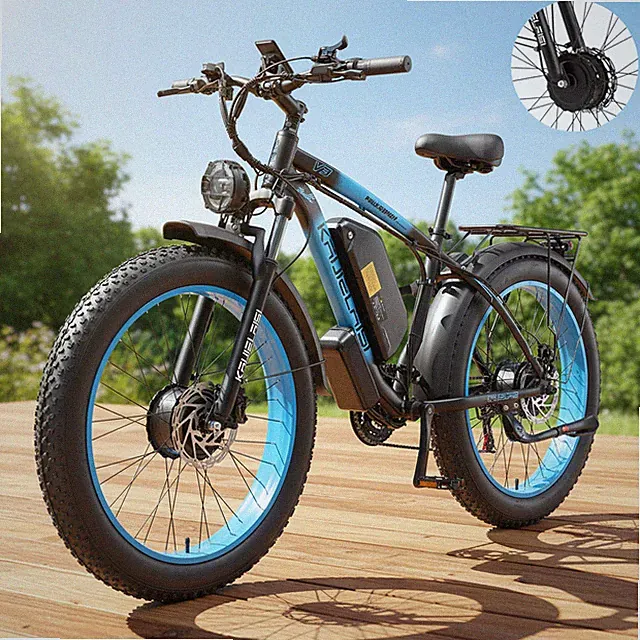 KETELES 35MPH Hydraulic Dis Brake AWD Peak 4000W Motor 48V/1104WH Electric Bike