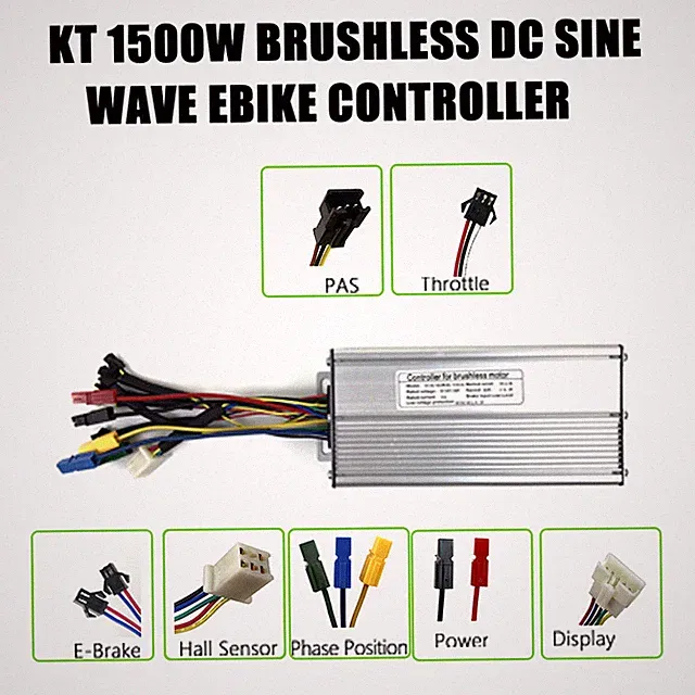 KT 48V 1500W Brushless DC Sine Wave Speed Controller for Electric Bicycle Motor