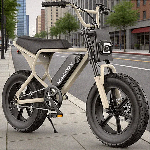 MACFOX M16 Electric Bike for Youths 750W E-bike 16''Tires Top Speed 20mph Beige