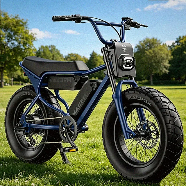 MACFOX X7 500w E-Bike 48V 20"Tire Electric Bicycles Top Speed 20mph - Blue