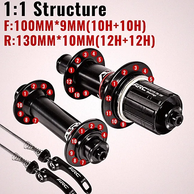 Road bicycle Hubs 48 Tooth Front 100 Rear 130 20 /24 Holes V brake Ultralight