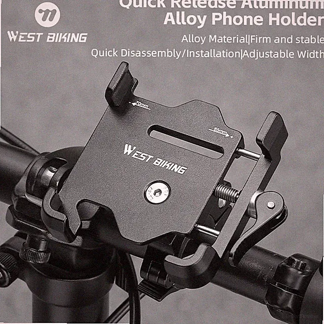 WEST BIKING Mobile Phone Support Aluminum E-Bike Scooter Phone Holder Mount
